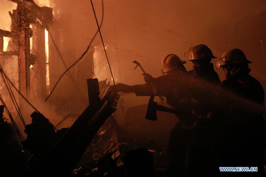 PHILIPPINES-QUEZON CITY-SLUM-FIRE