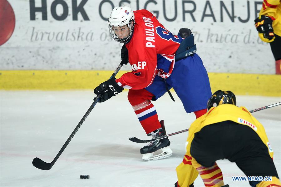 (SP)CROATIA-ZAGREB-ICE HOCKEY-IIHF U18 WORLD CHAMPIONSHIP-CRO VS ESP