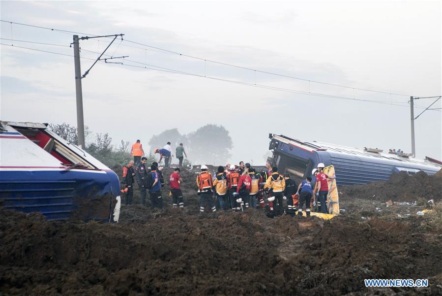 TURKEY-TEKIRDAG-TRAIN-DERAILMENT