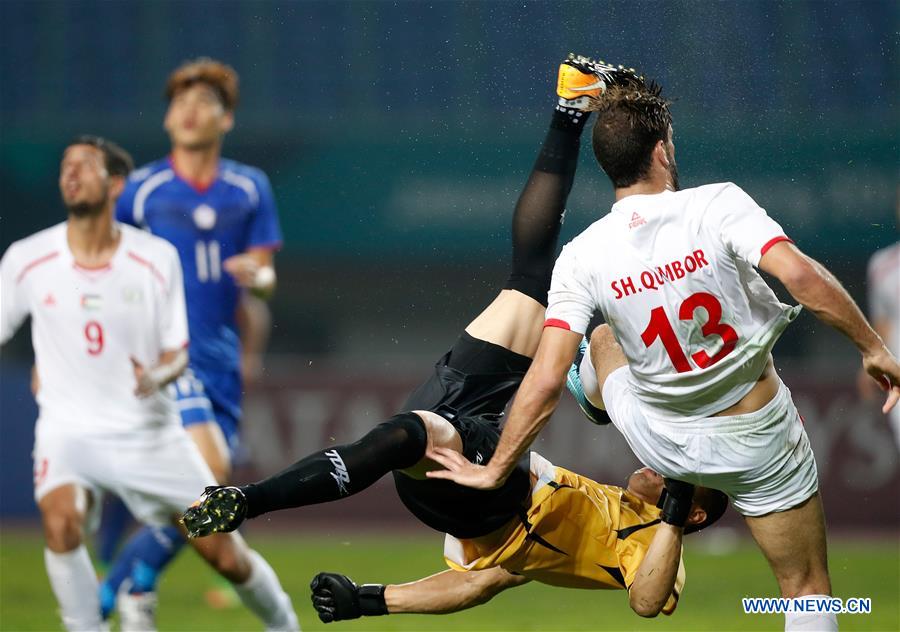 (SP)INDONESIA-BEKASI-ASIAN GAMES-MEN'S FOOTBALL-CHINESE TAIPEI VS PALESTINE