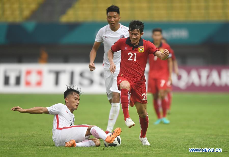 (SP)INDONESIA-BEKASI-ASIAN GAMES-MEN'S FOOTBALL-HONG KONG VS LAOS