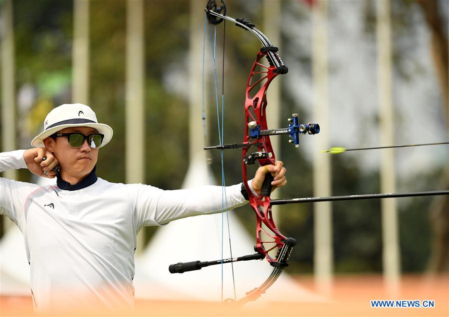 (SP)INDONESIA-JAKARTA-ASIAN GAMES-ARCHERY-COMPOUND MEN'S TEAM