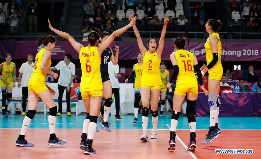 (SP)INDONESIA-JAKARTA-ASIAN GAMES-VOLLEYBALL-WOMEN'S SEMIFINAL