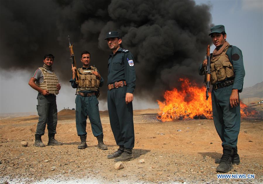 AFGHANISTAN-NANGARHAR-BURN-DRUG SEIZED