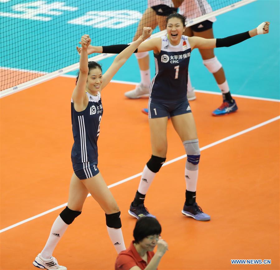 (SP)JAPAN-NAGOYA-VOLLEYBALL-WOMEN'S WORLD CHAMPIONSHIP-CHN VS USA