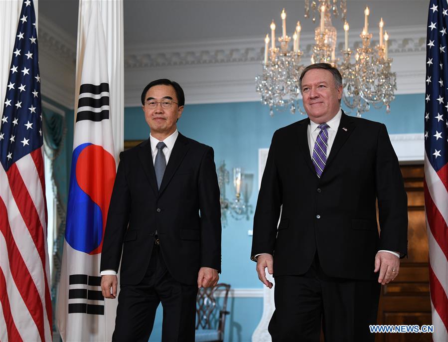 U.S.-WASHINGTON D.C.-MIKE POMPEO-SOUTH KOREA-CHO MYOUNG-GYON-MEETING