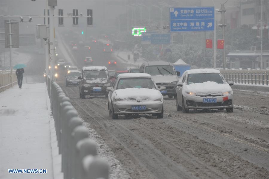 CHINA-HUNAN-CHANGSHA-SNOWFALL (CN)