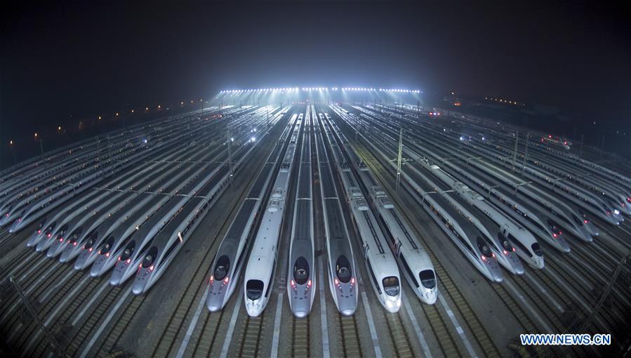 CHINA-HUBEI-WUHAN-HIGH SPEED TRAIN-SPRING FESTIVAL-CHUNYUN (CN)