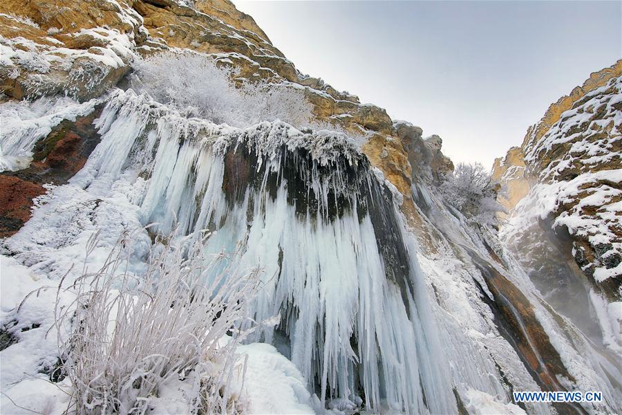 TURKEY-MALATYA-FROZEN WATERFALL