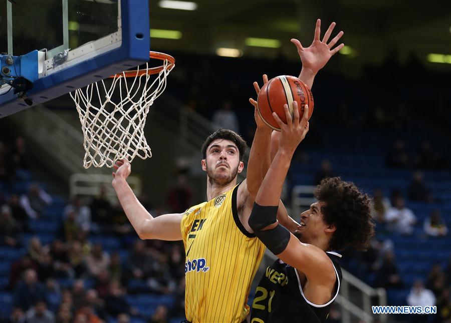 (SP)GREECE-ATHENS-BASKETBALL-CHAMPIONS LEAGUE-AEK VS TELENET GIANT ANTWERP