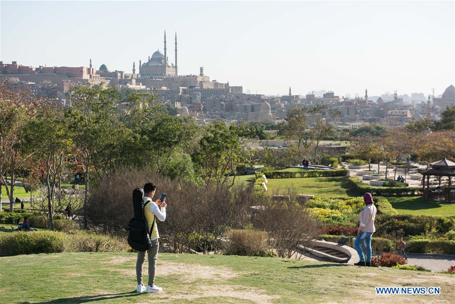 EGYPT-CAIRO-AL-AZHAR PARK-SPRING