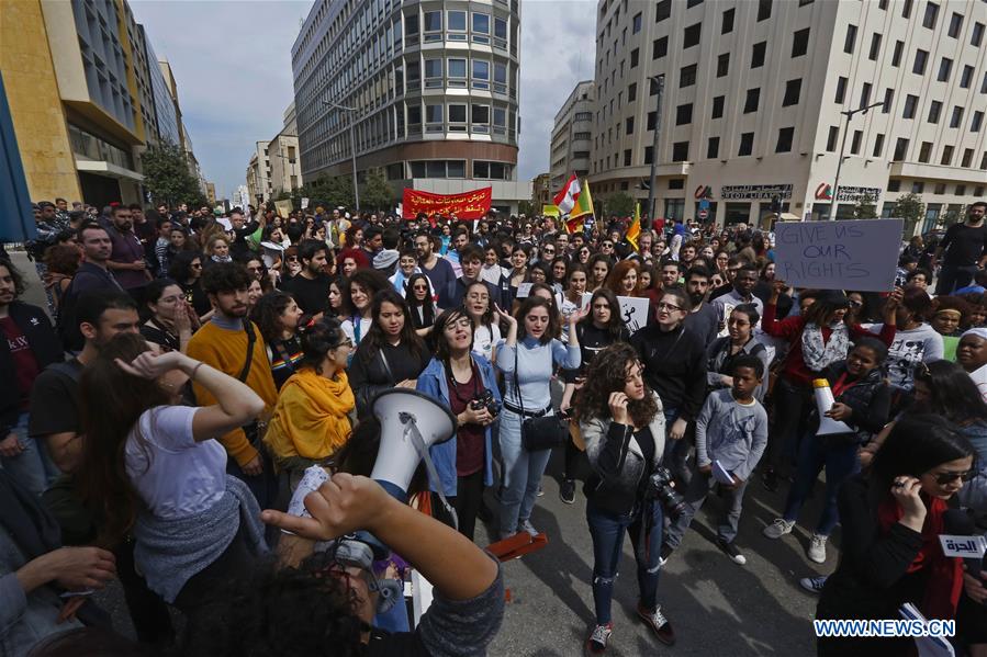 LEBANON-BEIRUT-WOMEN-DEMONSTRATION