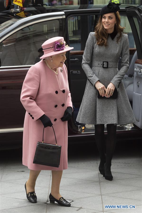 BRITAIN-LONDON-QUEEN ELIZABETH II-DUCHESS OF CAMBRIDGE-VISIT