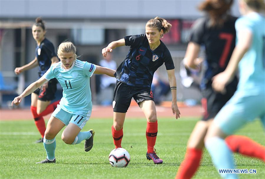 (SP)CHINA-WUHAN-FOOTBALL-INTERNATIONAL WOMEN'S FOOTBALL TOURNAMENT WUHAN 2019-3RD PLACE FINAL-RUSSIA VS CROATIA