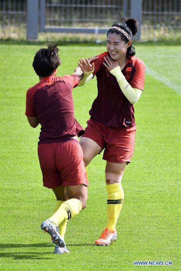 (SP)FRANCE-FABREGUES-2019 FIFA WOMEN'S WORLD CUP-ROUND OF 16-CHINA-TRAINING SESSION