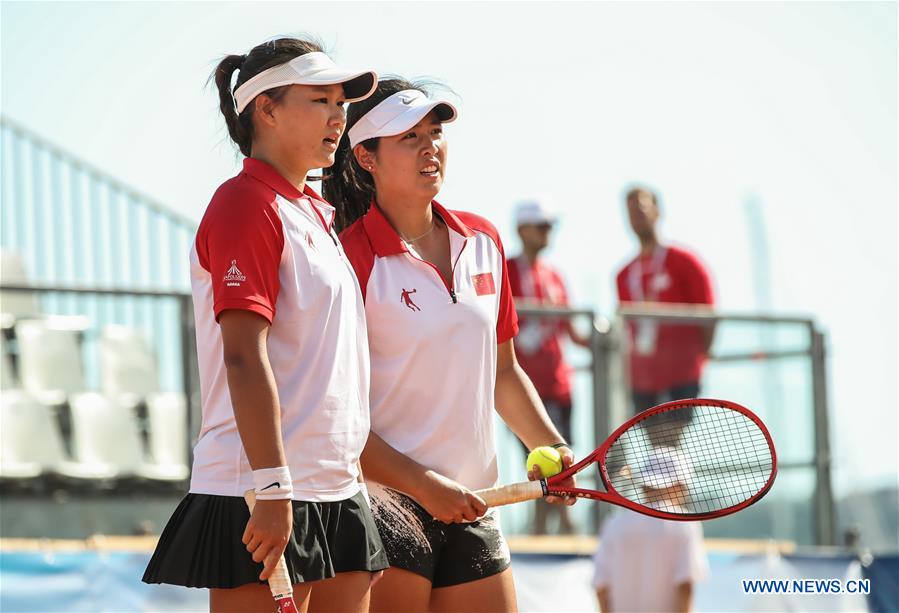 (SP)ITALY-NAPLES-SUMMER UNIVERSIADE 2019-TENNIS-WOMEN'S DOUBLES-SEMIFINAL