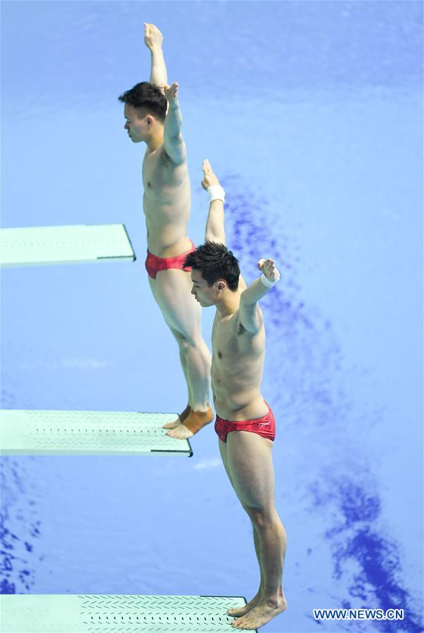 (SP)SOUTH KOREA-GWANGJU-FINA WORLD CHAMPIONSHIPS-DIVING-MEN'S 3M SPRINGBOARD SYNCHRONISED