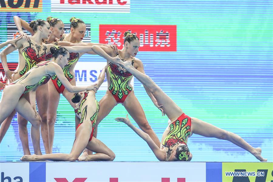 (SP)SOUTH KOREA-GWANGJU-FINA WORLD CHAMPIONSHIPS-ARTISTIC SWIMMING-TEAM TECHNICAL PRELIMINARY