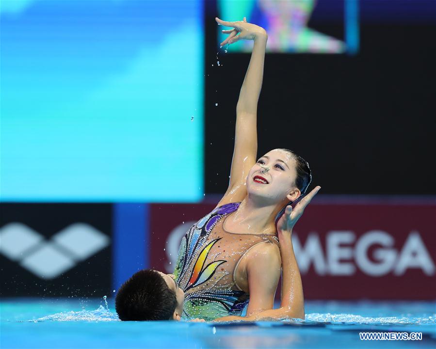 (SP)SOUTH KOREA-GWANGJU-FINA WORLD CHAMPIONSHIPS-ARTISTIC SWIMMING-MIXED DUET FREE