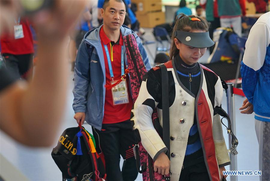 (SP)CHINA-WUHAN-7TH MILITARY WORLD GAMES-SHOOTING-50M RIFLE PRONE WOMEN TEAM