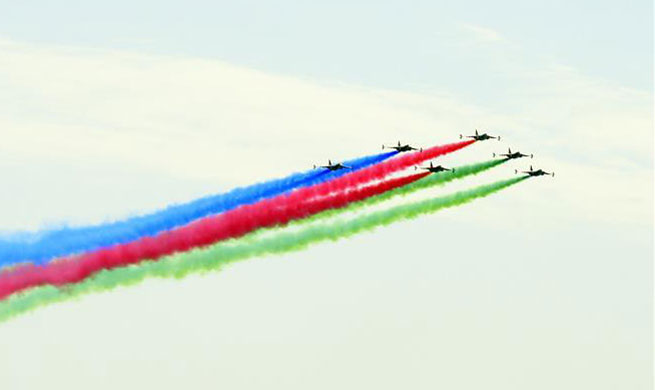 Military parade held in Azerbaijan to mark 100th anniv. of its armed forces