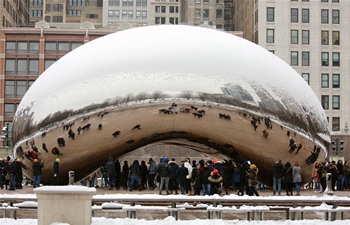 Winter strom hits Chicago, U.S.